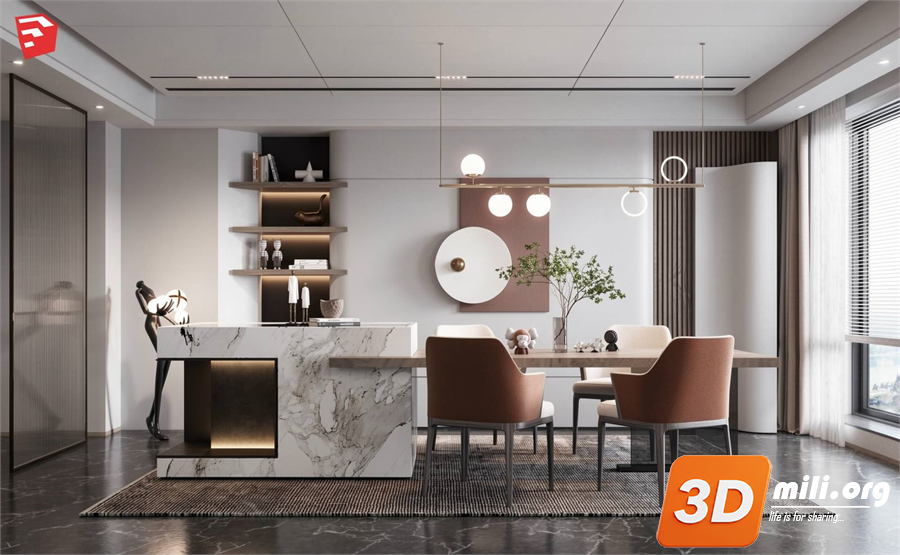 Dining Table Set Skp Files